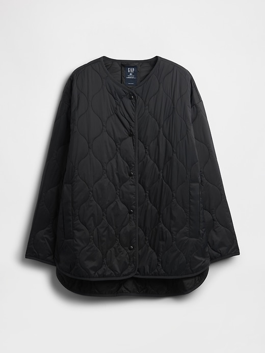 recycelte leichte übergroße steppjacke mit futter