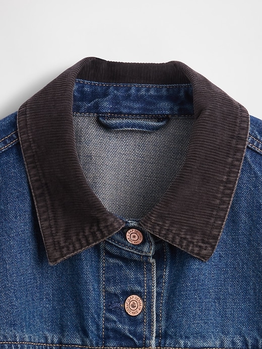 taillierte lange jeansjacke