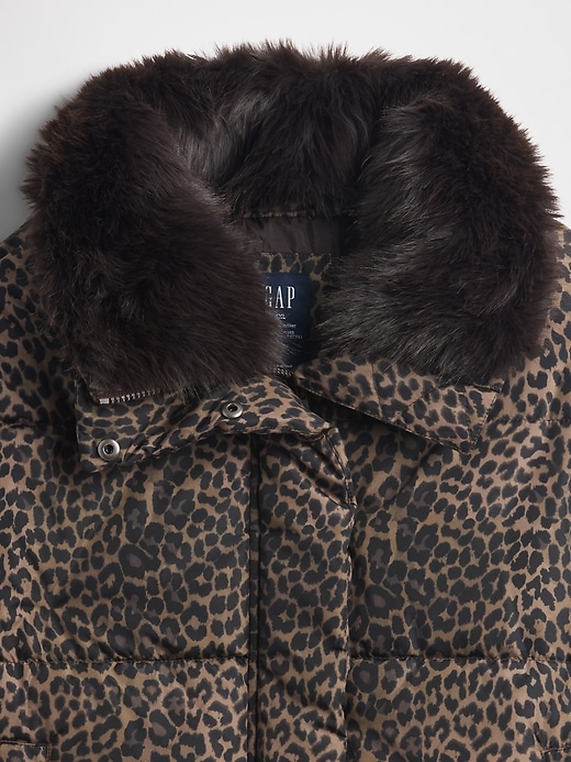steppjacke mit kunstpelzbesatz