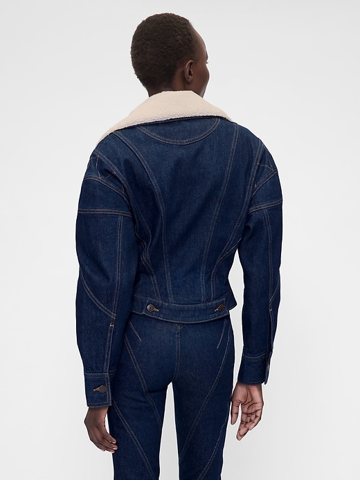 gapstudio jeansjacke mit naht
