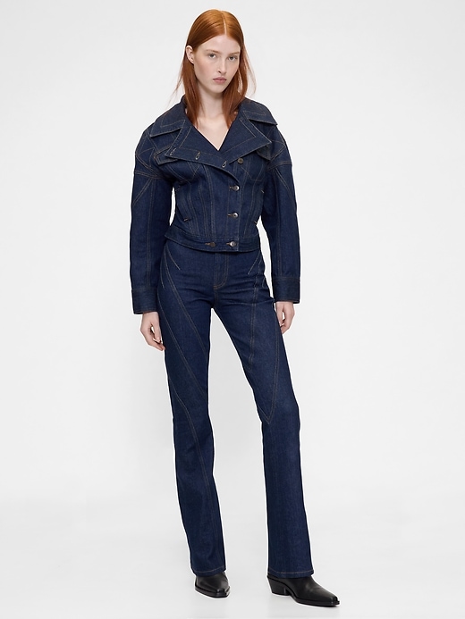 gapstudio jeansjacke mit naht