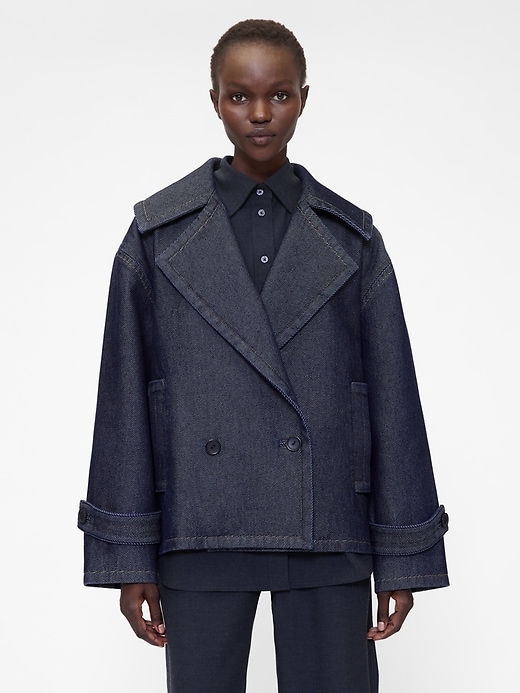 gapstudio denim cocoon mantel