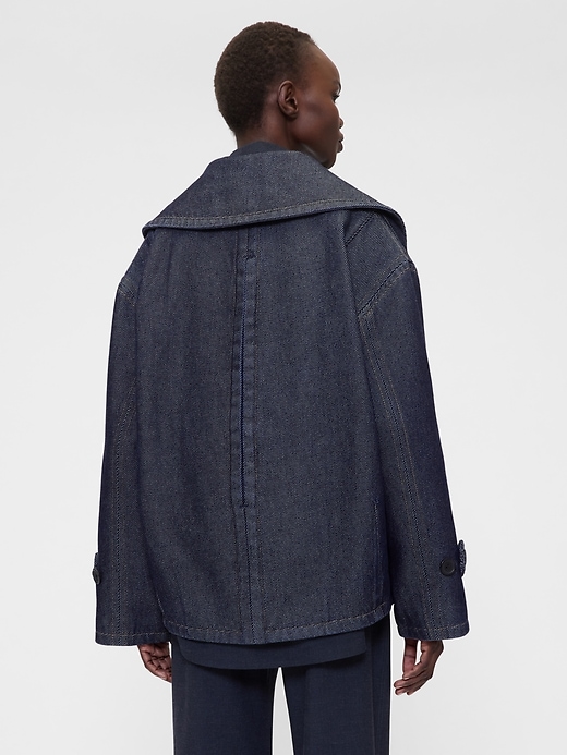 gapstudio denim cocoon mantel