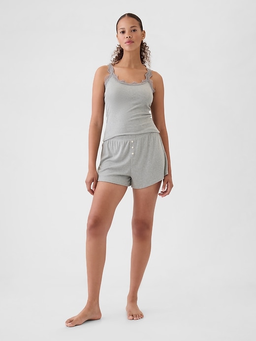 mini rib relaxed pj shorts