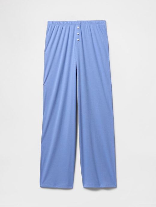 mini-ripp-pyjamahose mit weitem bein