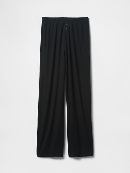 mini-ripp-pyjamahose mit weitem bein