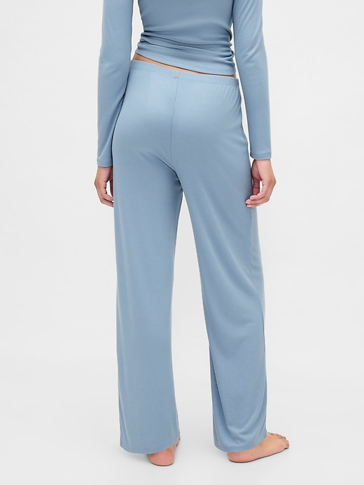 mini-ripp-pyjamahose mit weitem bein
