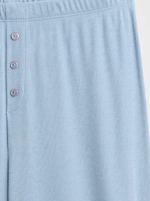 mini-ripp-pyjamahose mit weitem bein