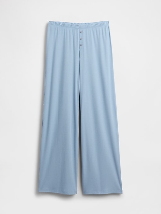 mini-ripp-pyjamahose mit weitem bein