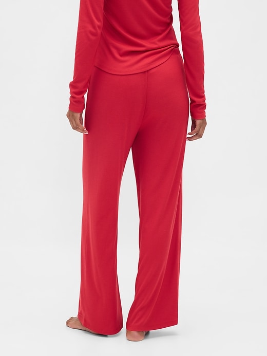 mini-ripp-pyjamahose mit weitem bein