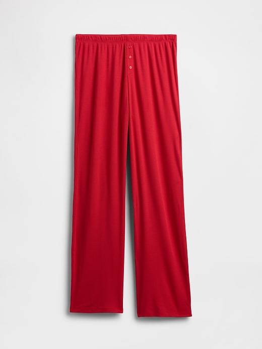 mini-ripp-pyjamahose mit weitem bein