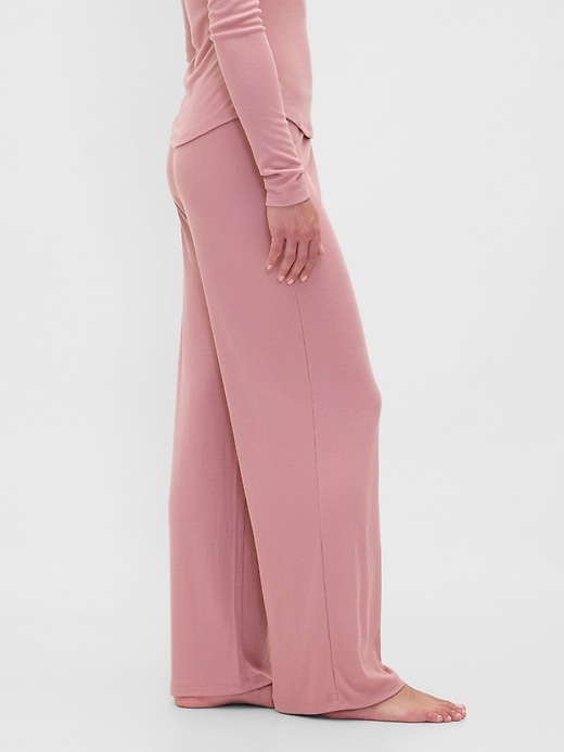 mini-ripp-pyjamahose mit weitem bein