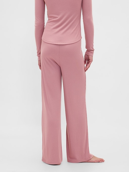mini-ripp-pyjamahose mit weitem bein