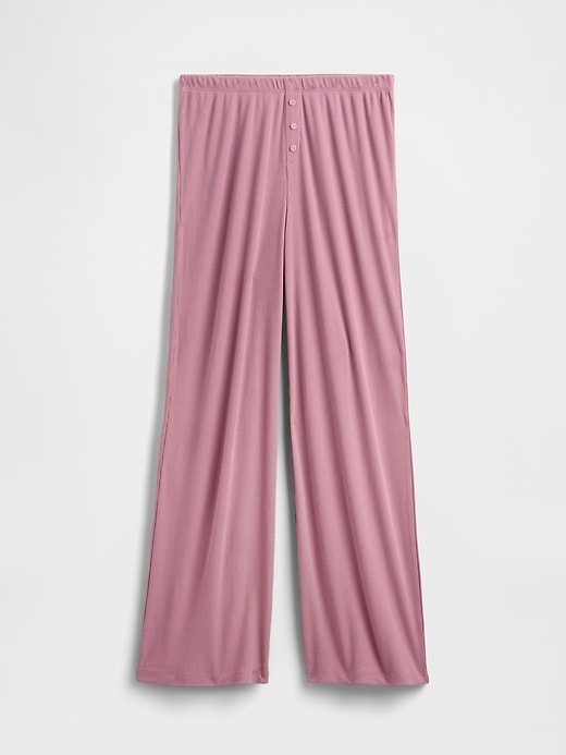 mini-ripp-pyjamahose mit weitem bein
