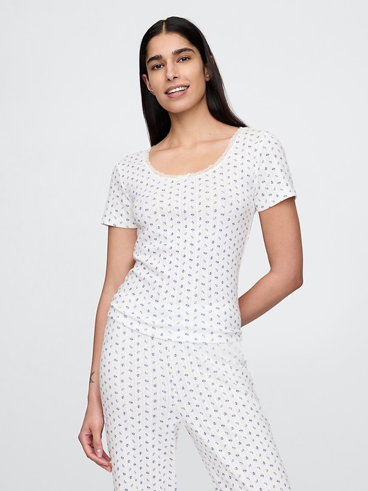 pointelle pj top