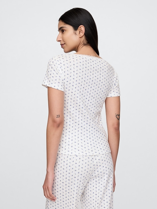 pointelle pj top