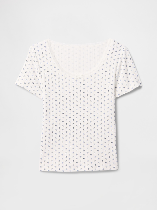 pointelle pj top