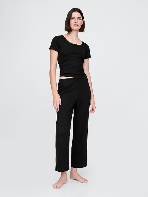 pointelle pj top