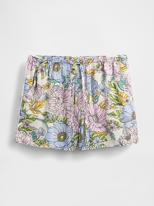 pyjama-shorts aus leinenmischgewebe
