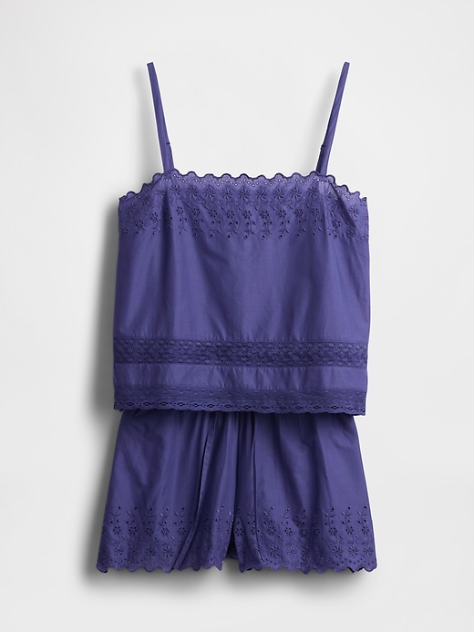 pyjama-top-set mit spitzenbesatz