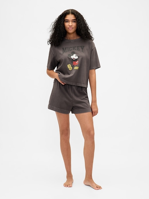 gap × disney t-shirt für erwachsene aus schwerer baumwolle mit grafikprint