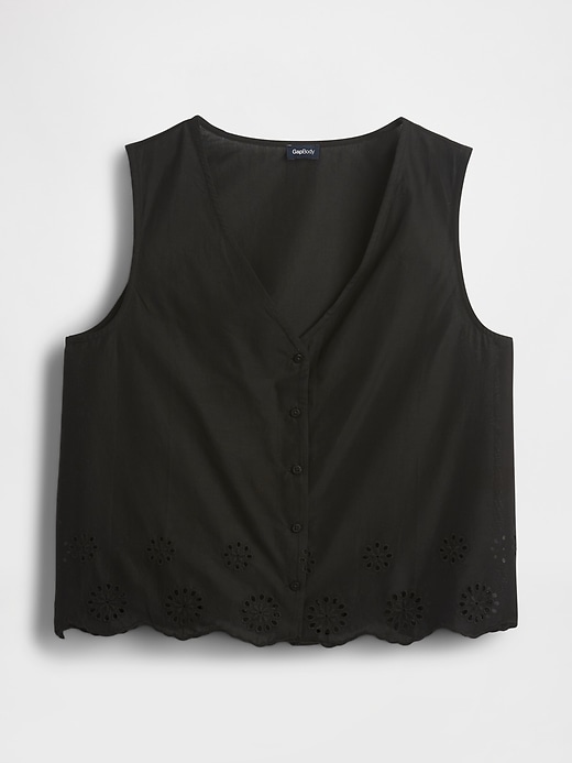 pyjamaoberteil mit Ösensaum