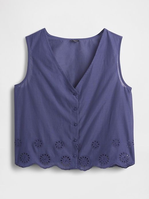 pyjamaoberteil mit Ösensaum