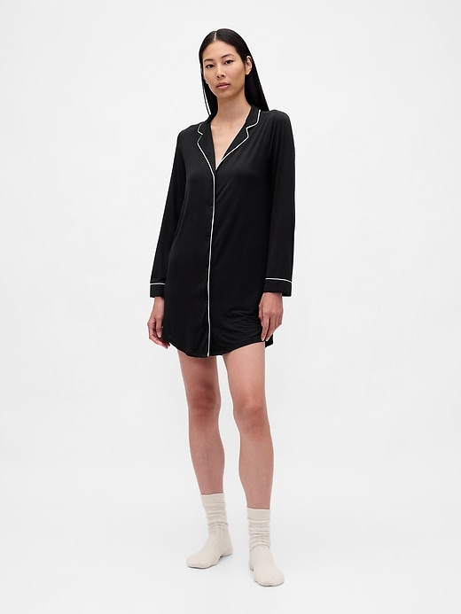 weichstes modal-pyjama-hemdkleid