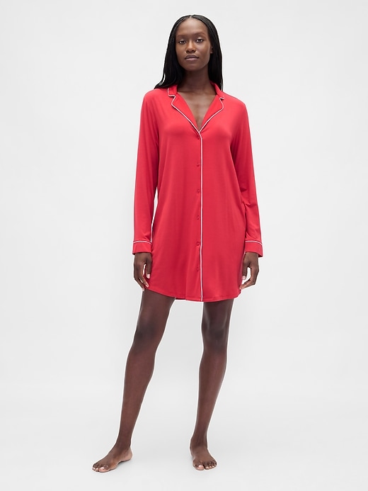 weichstes modal-pyjama-hemdkleid