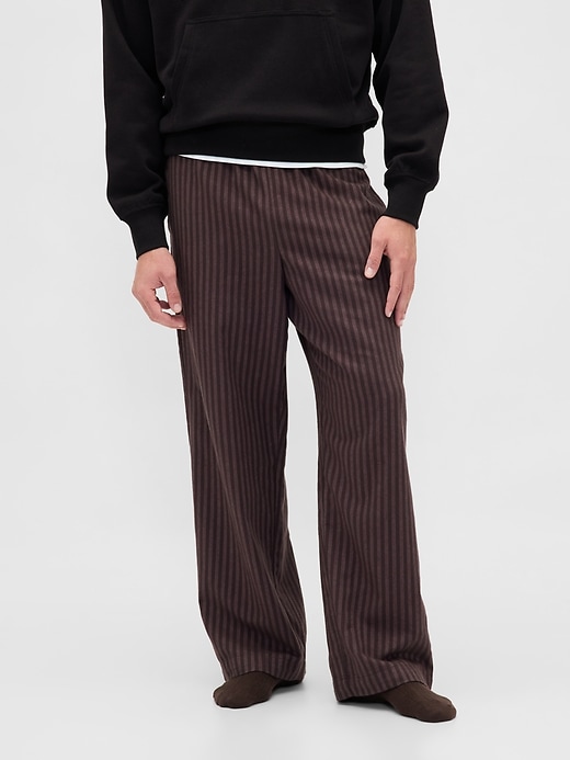 pyjamahose aus weichem flanell für erwachsene