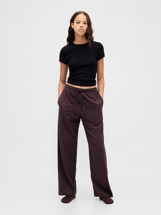 pyjamahose aus weichem flanell für erwachsene