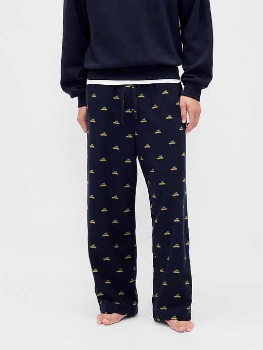 pyjamahose aus weichem flanell für erwachsene