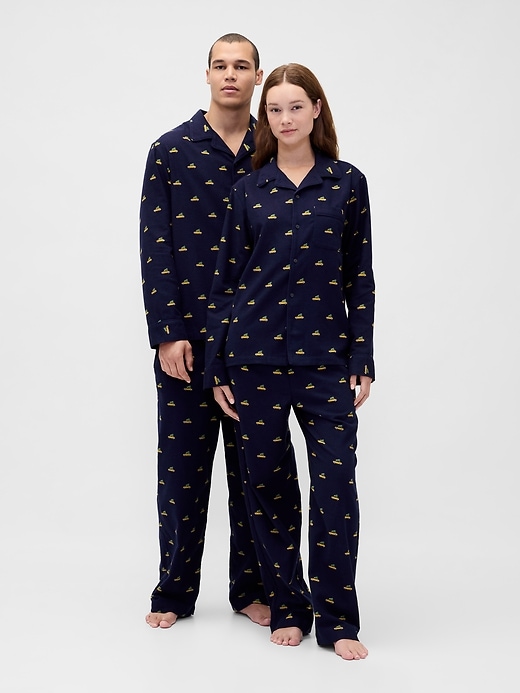 pyjamahose aus weichem flanell für erwachsene