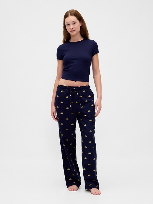pyjamahose aus weichem flanell für erwachsene