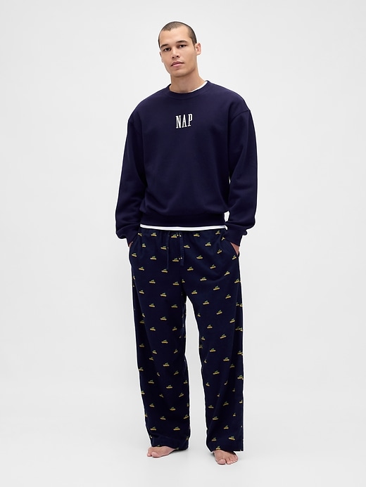 pyjamahose aus weichem flanell für erwachsene