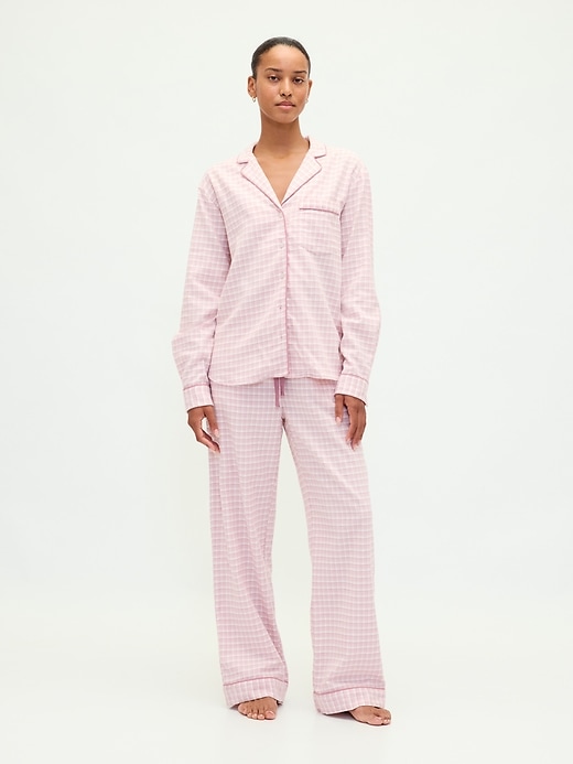 pyjama-set aus weichem flanell für erwachsene