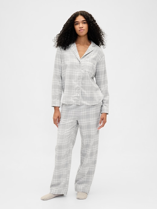 pyjama-set aus weichem flanell für erwachsene