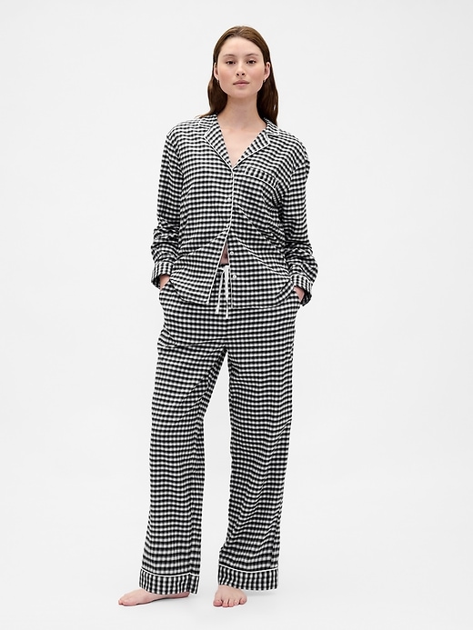 pyjama-set aus weichem flanell für erwachsene