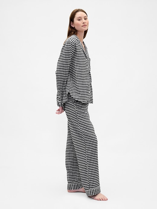 pyjama-set aus weichem flanell für erwachsene