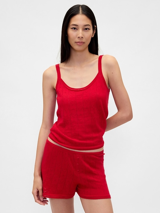 leichtes cashsoft pointelle herz-pyjama-tanktop
