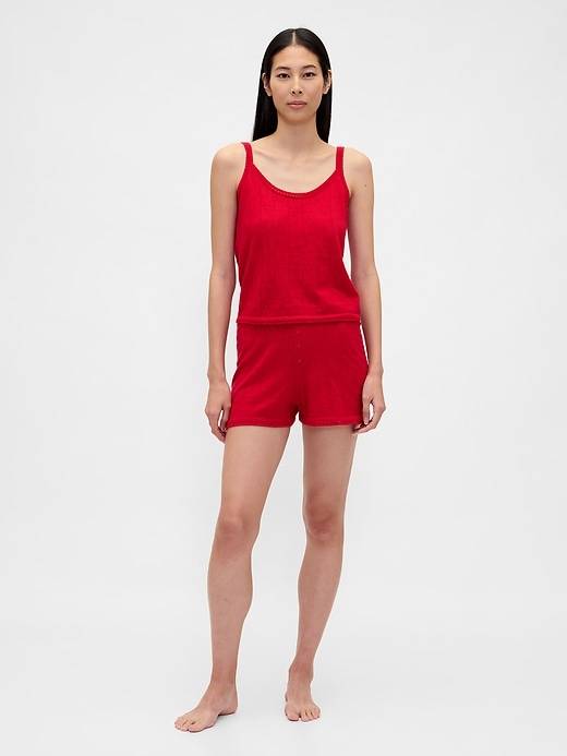 leichtes cashsoft pointelle herz-pyjama-tanktop