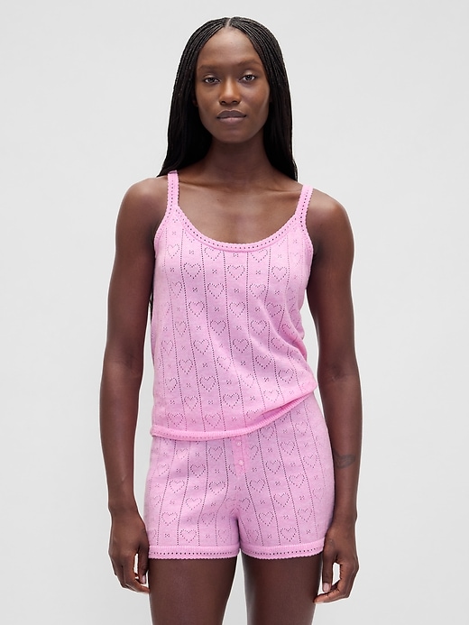leichtes cashsoft pointelle herz-pyjama-tanktop