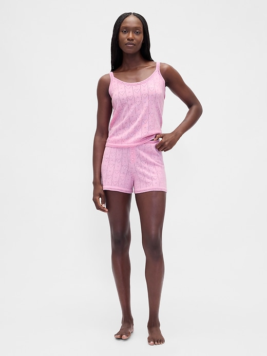 leichtes cashsoft pointelle herz-pyjama-tanktop