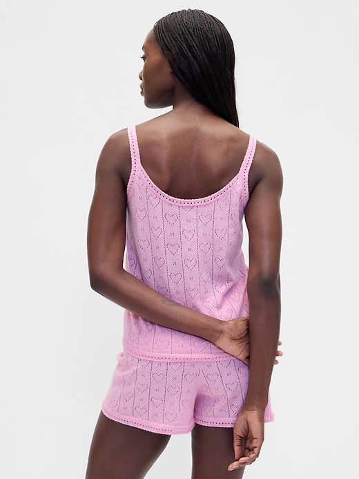 leichtes cashsoft pointelle herz-pyjama-tanktop