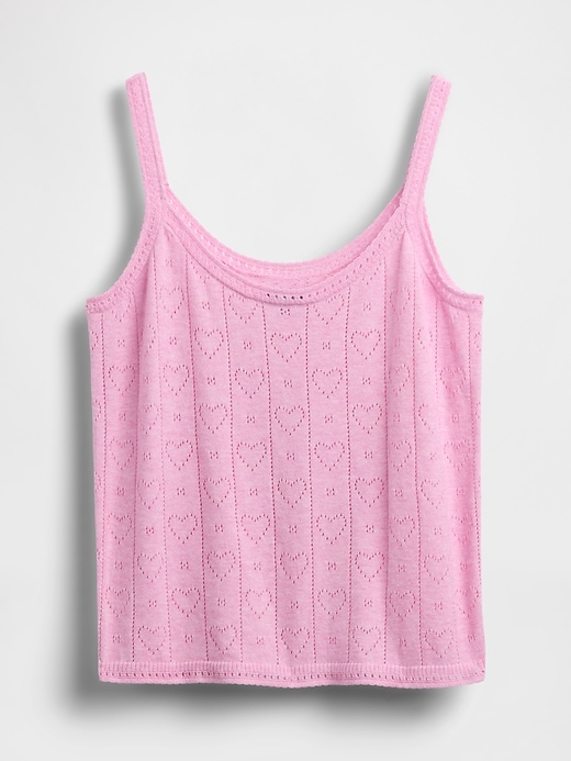 leichtes cashsoft pointelle herz-pyjama-tanktop