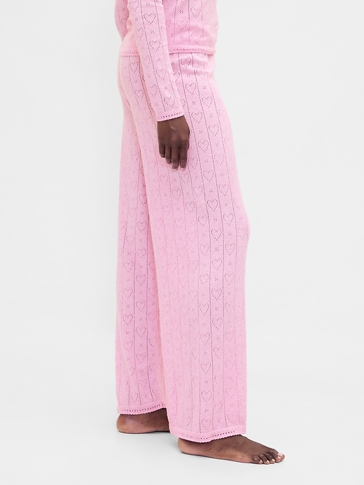leichte cashsoft pointelle herz-pyjamahose