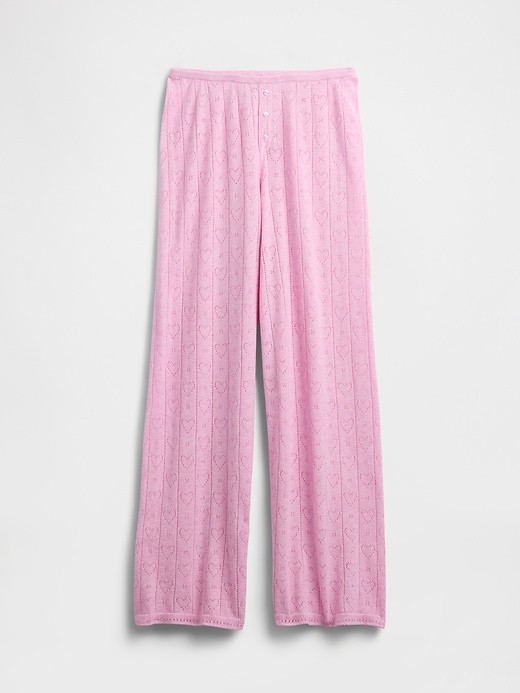 leichte cashsoft pointelle herz-pyjamahose