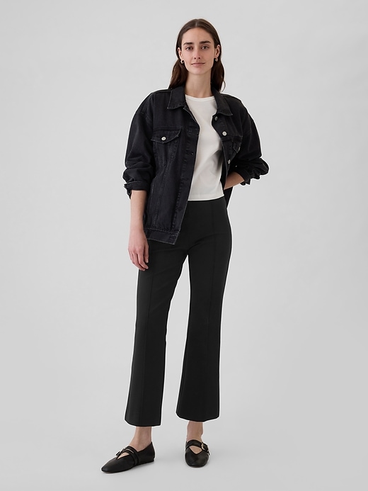 hochgeschnittene doppelt gestrickte cropped-hose