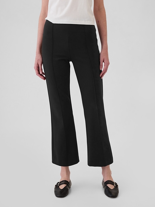 hochgeschnittene doppelt gestrickte cropped-hose