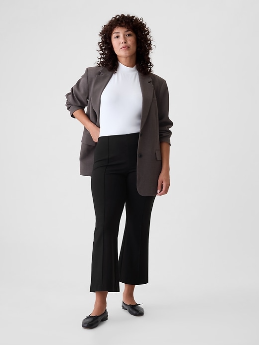 hochgeschnittene doppelt gestrickte cropped-hose
